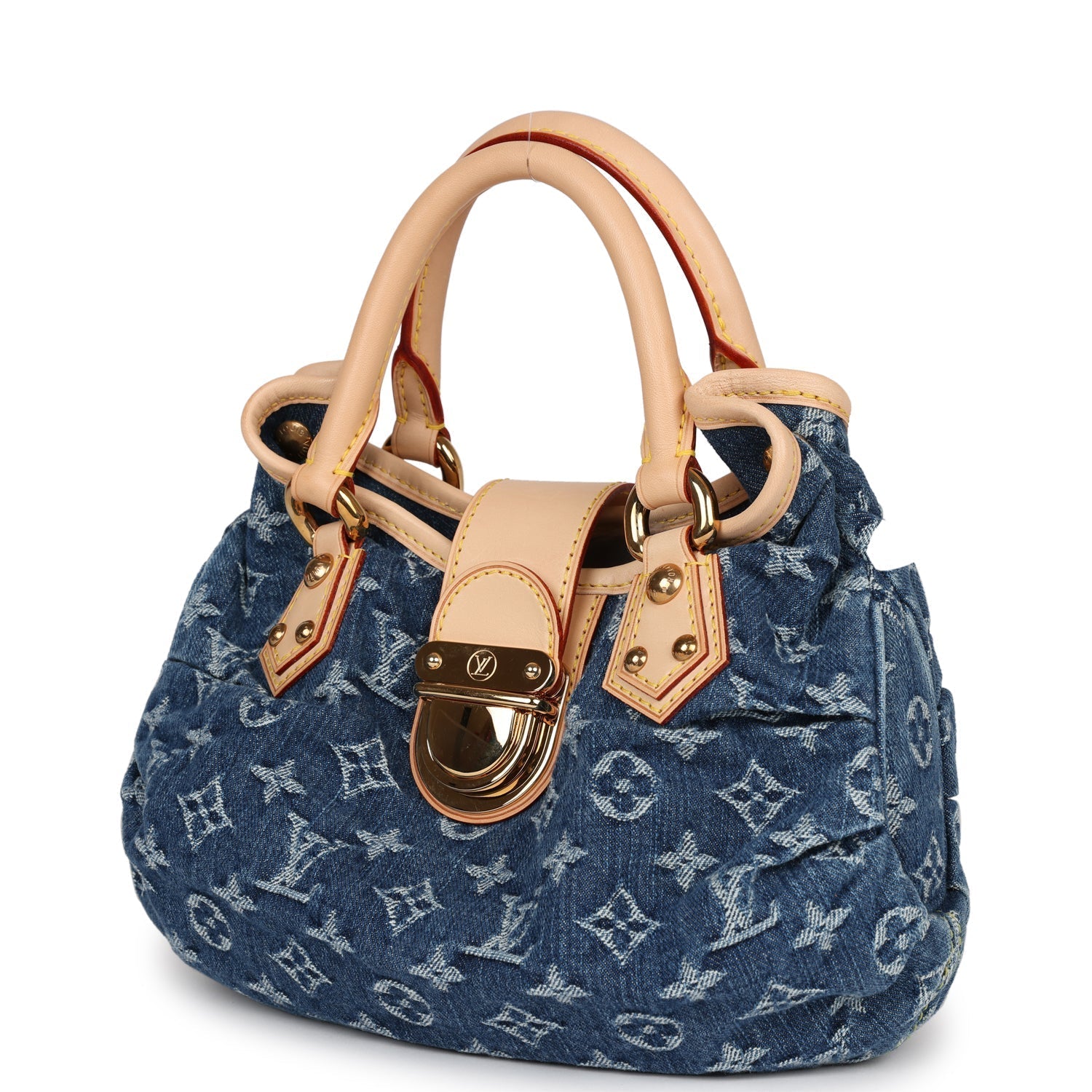 Louis Vuitton Vintage Blue Monogram Denim Pleaty