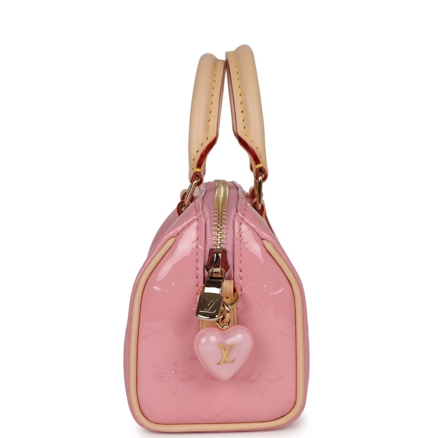 Louis Vuitton Nano Speedy Mochi Pink Vernis Gold Hardware