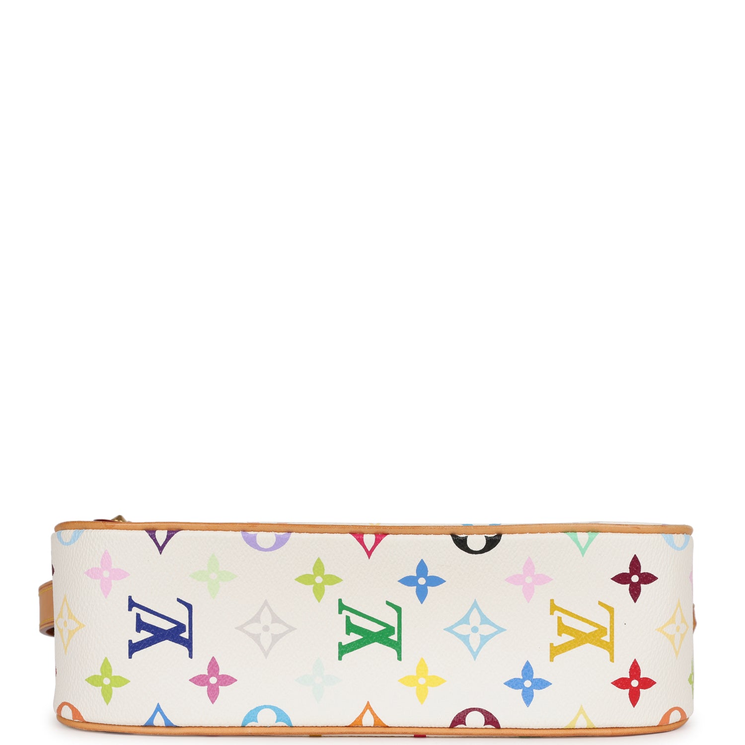 Louis Vuitton Vintage Sologne White Multicolor Canvas Gold Hardware