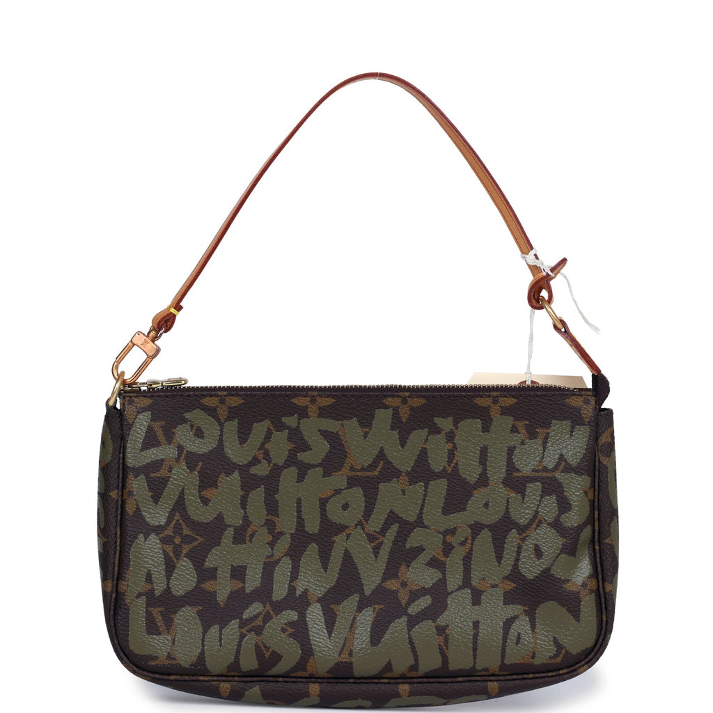 Louis Vuitton Vintage x Stephen Sprouse Pochette Accessories Khaki Graffiti Gold Hardware