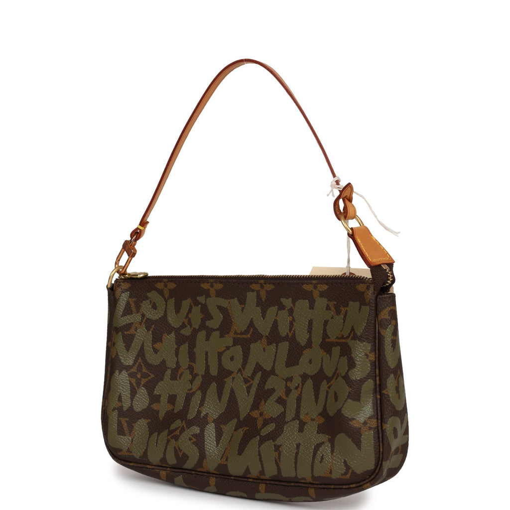 Louis Vuitton Vintage x Stephen Sprouse Pochette Accessories Khaki Graffiti Gold Hardware