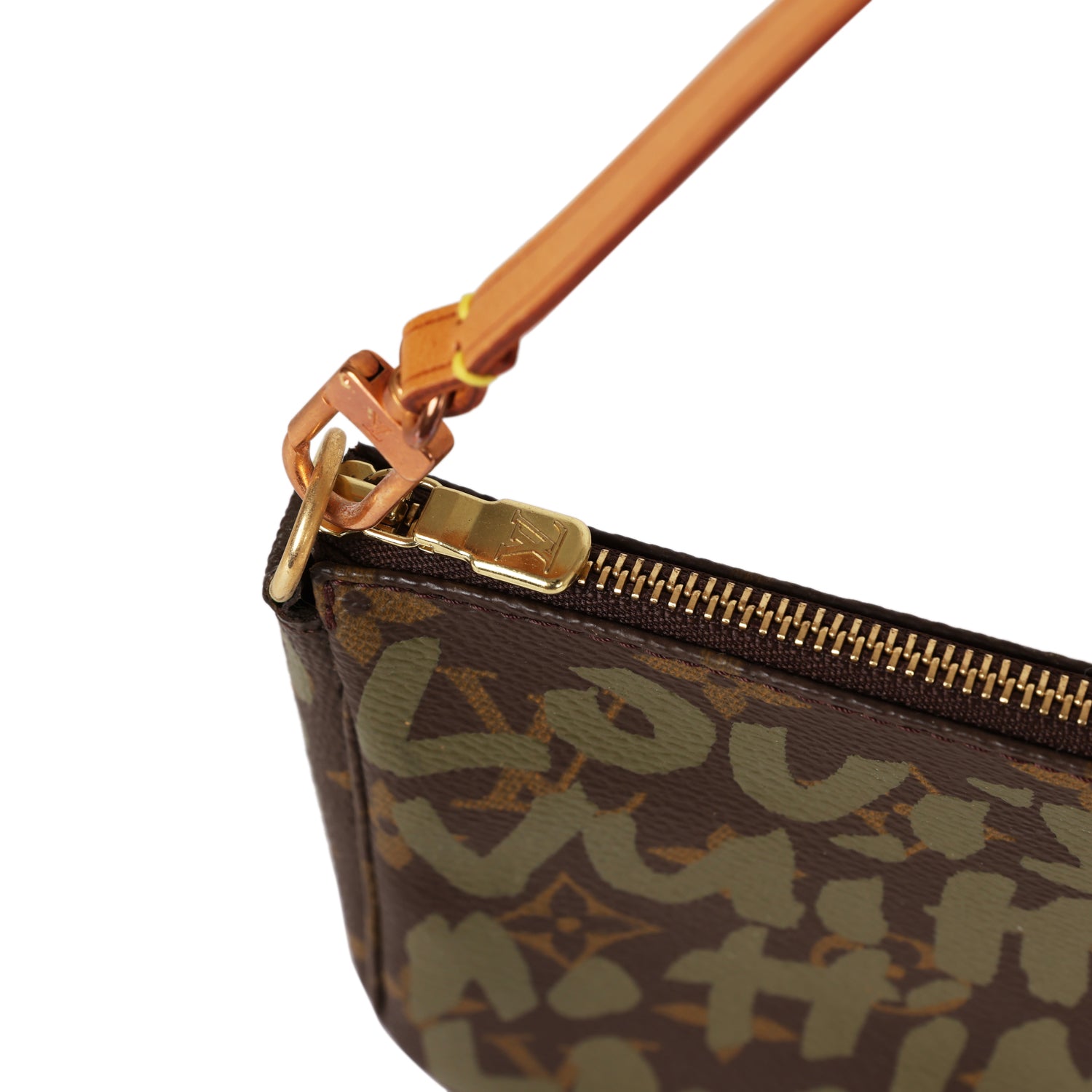 Louis Vuitton Vintage x Stephen Sprouse Pochette Accessories Khaki Graffiti Gold Hardware