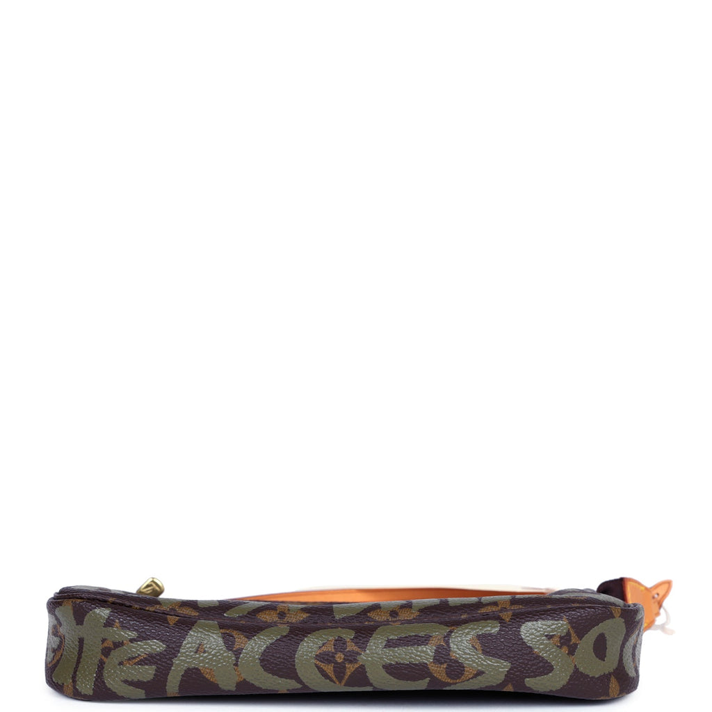 Louis Vuitton Vintage x Stephen Sprouse Pochette Accessories Khaki Graffiti Gold Hardware