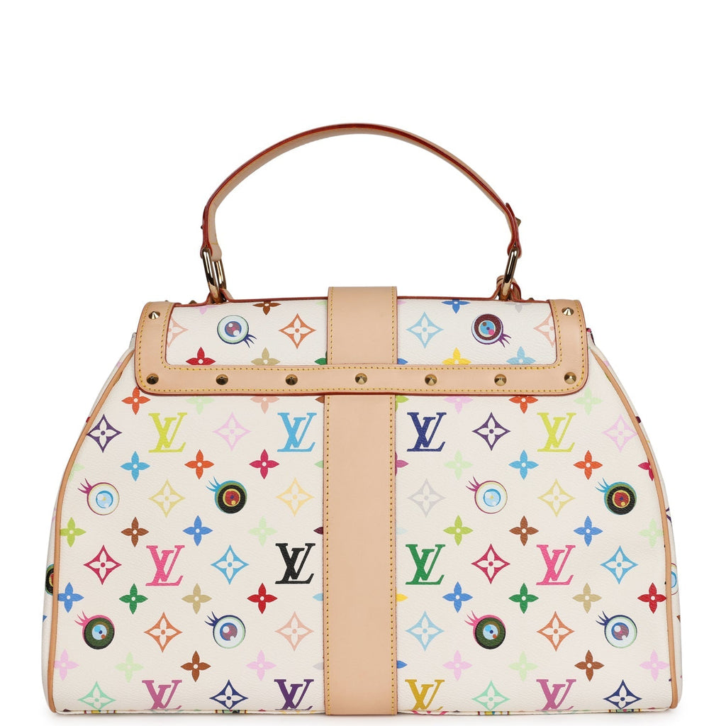 Louis Vuitton Vintage x Takashi Murakami Sac Retro GM White Multicolor Eye Love You Monogram Gold Hardware