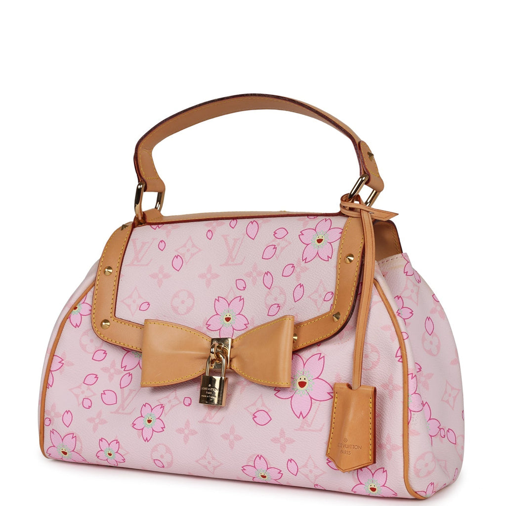 Louis Vuitton Vintage x Takashi Murakami Pink Monogram Cherry Blossom Sac Retro Gold Hardware