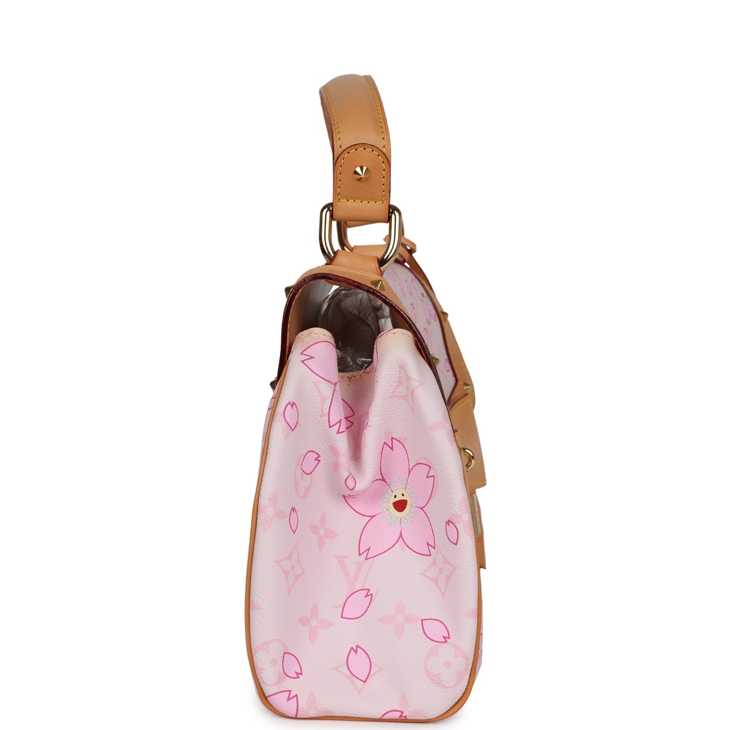 Louis Vuitton Vintage x Takashi Murakami Pink Monogram Cherry Blossom Sac Retro Gold Hardware
