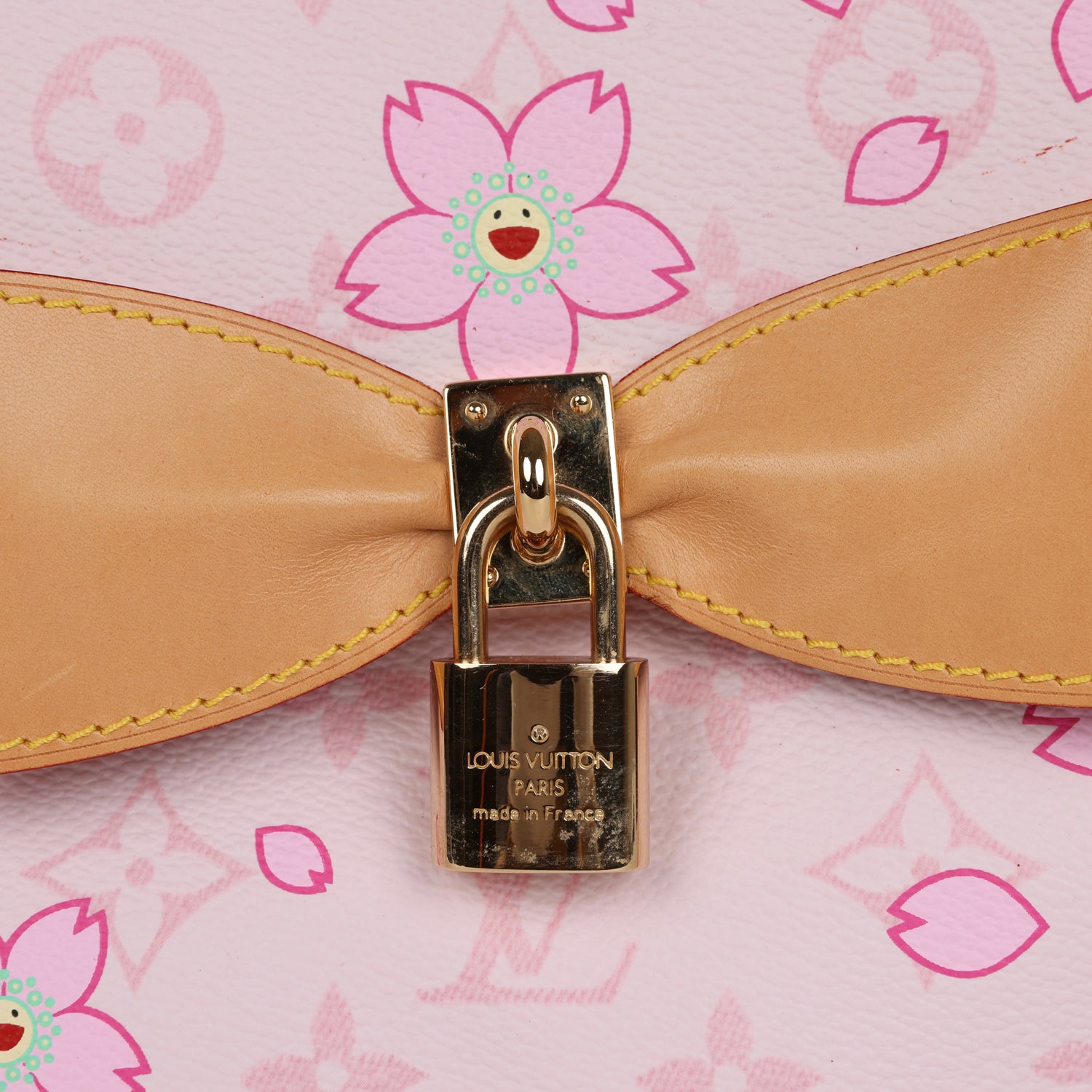 Louis Vuitton Vintage x Takashi Murakami Pink Monogram Cherry Blossom Sac Retro Gold Hardware