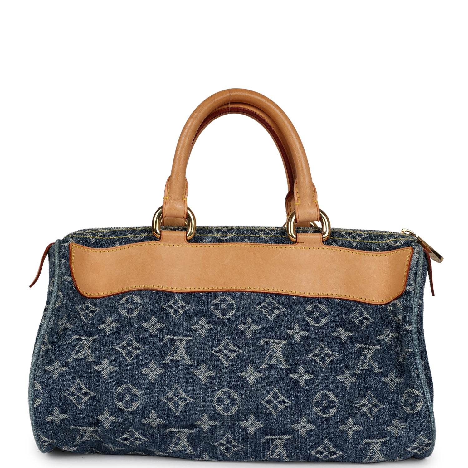 Louis Vuitton Vintage Neo Speedy Blue Denim Monogram Gold Hardware