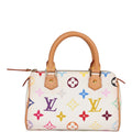 Louis Vuitton Vintage X Takashi Murakami Mini HL Speedy White Multicolor Gold Hardware