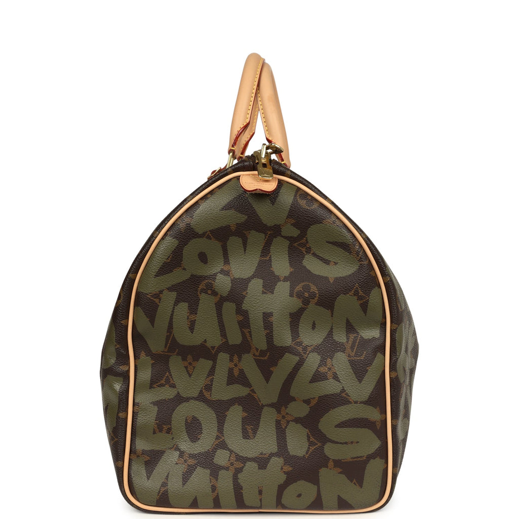 Louis Vuitton Vintage x Stephen Sprouse Keepall 50 Khaki Graffiti Gold Hardware