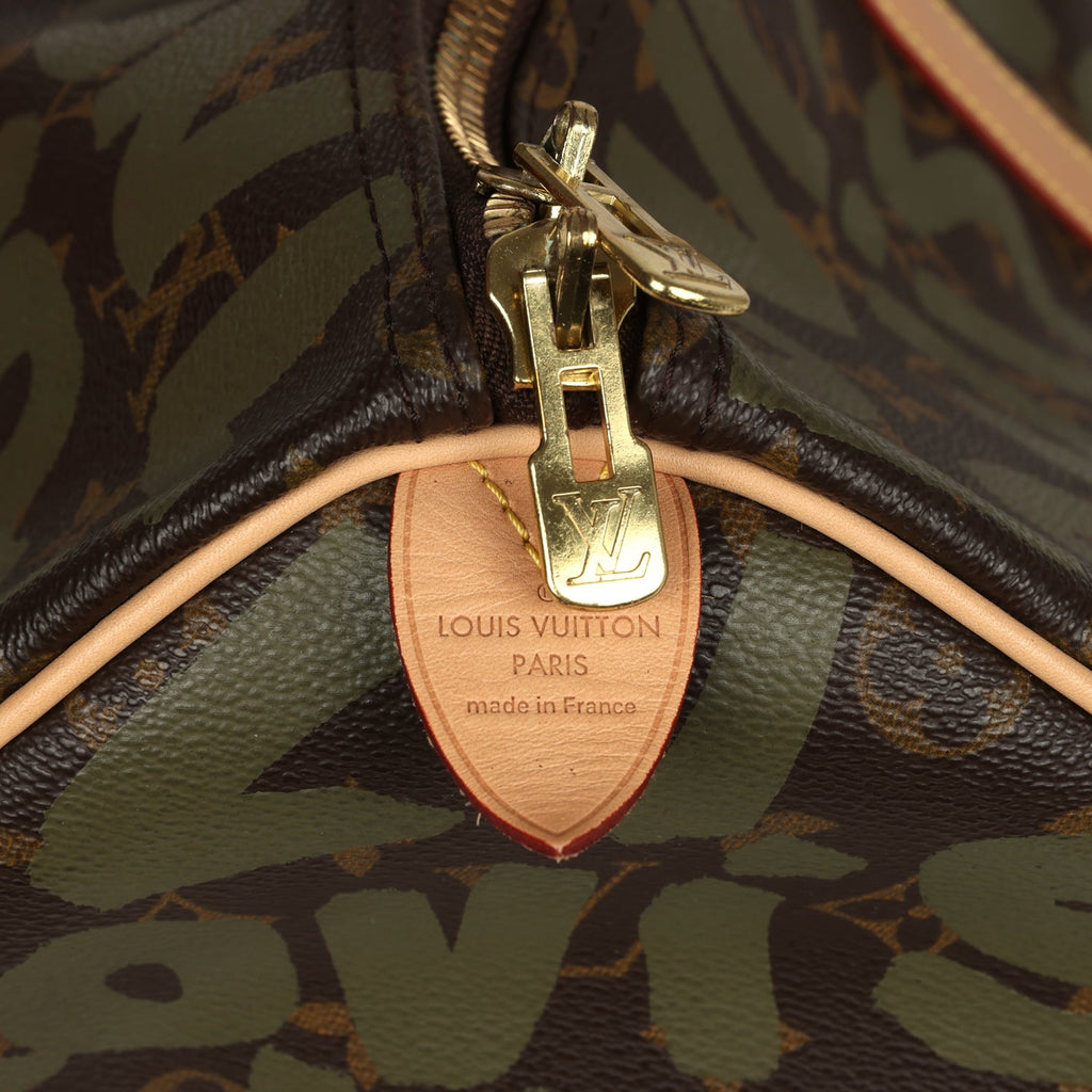 Louis Vuitton Vintage x Stephen Sprouse Keepall 50 Khaki Graffiti Gold Hardware