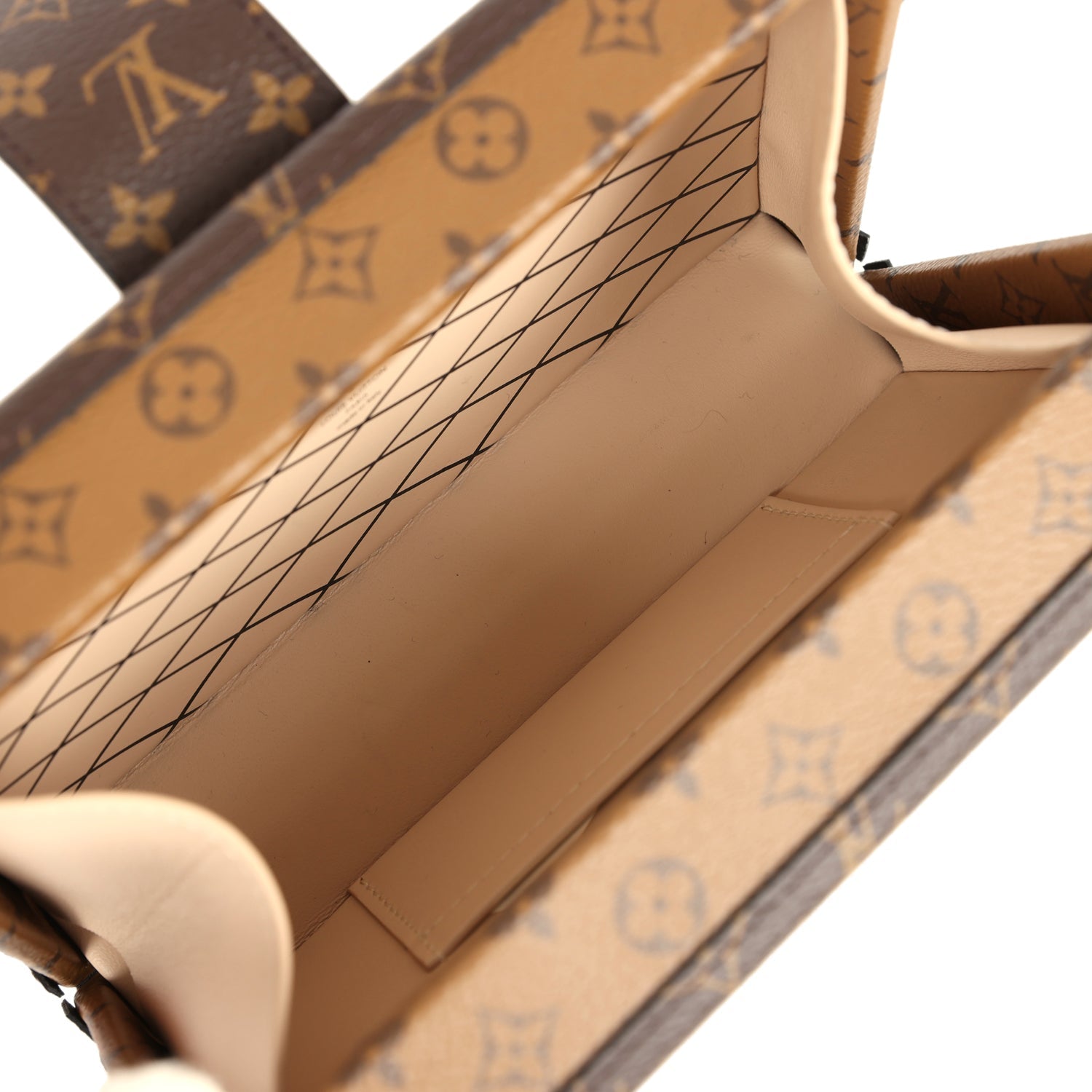 Louis Vuitton Petite Malle Reverse Monogram Canvas Gold Hardware