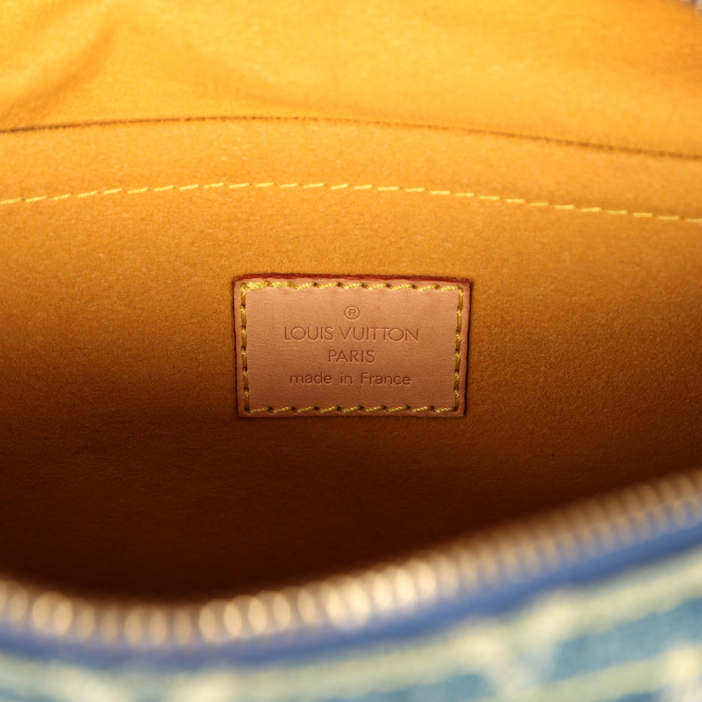 Louis Vuitton Vintage Neo Speedy Blue Denim Monogram Gold Hardware