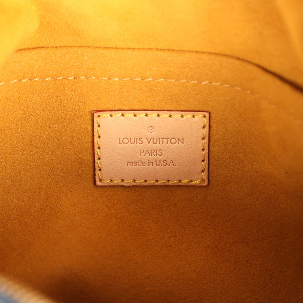 Louis Vuitton Vintage Baggy GM Blue Denim Monogram Gold Hardware