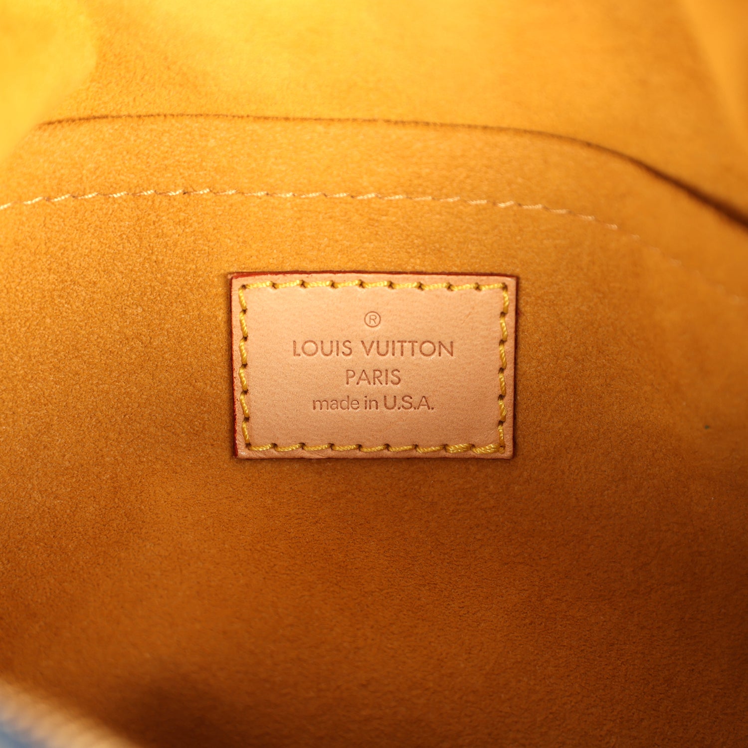Louis Vuitton Vintage Baggy GM Blue Denim Monogram Gold Hardware