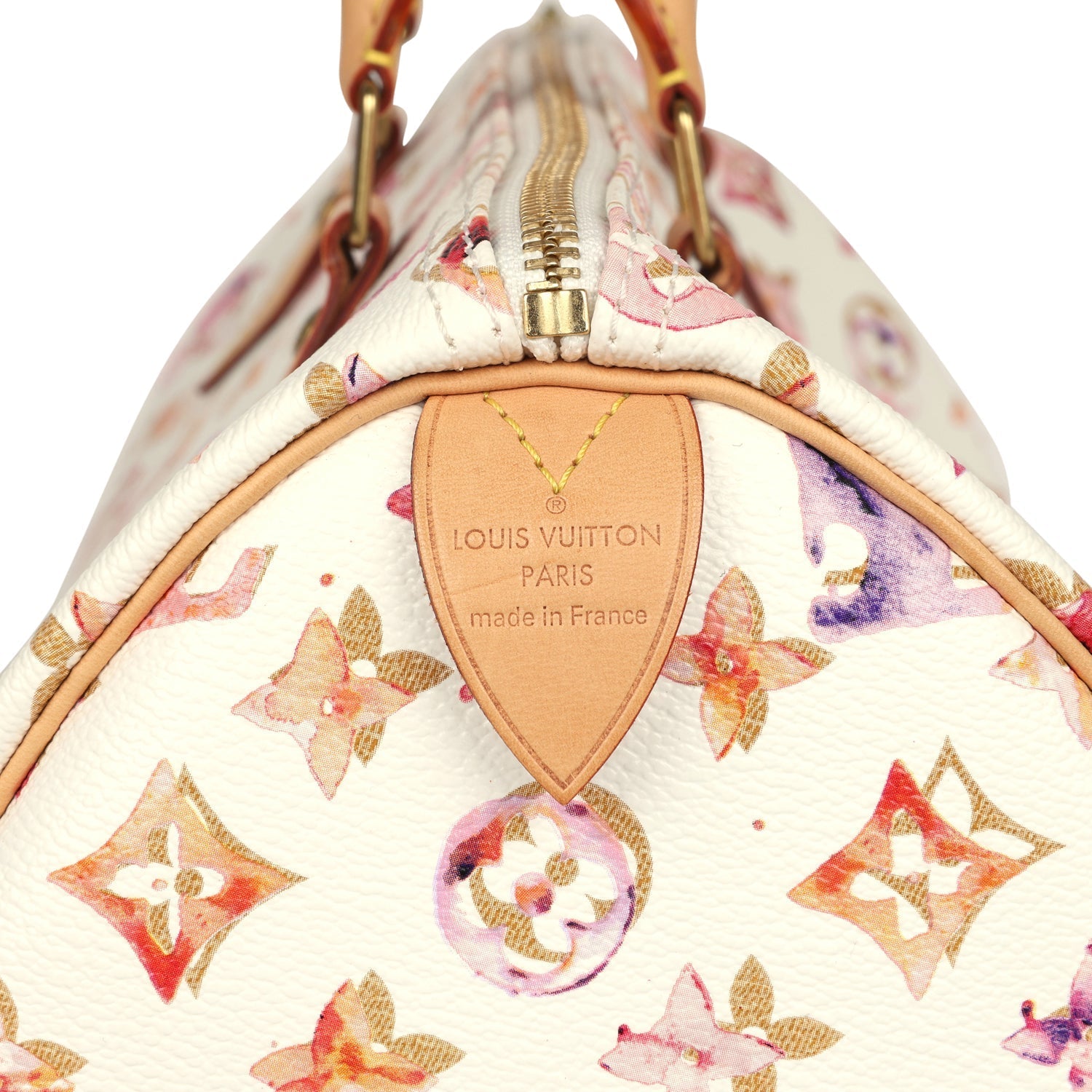 Louis Vuitton x Richard Prince Speedy 35 White Watercolor Aquarelle Monogram