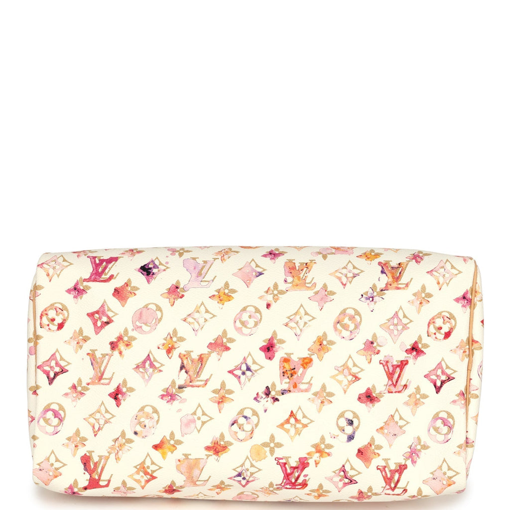 Louis Vuitton x Richard Prince Speedy 35 White Watercolor Aquarelle Monogram