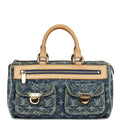 Louis Vuitton Vintage Neo Speedy Blue Denim Monogram Gold Hardware