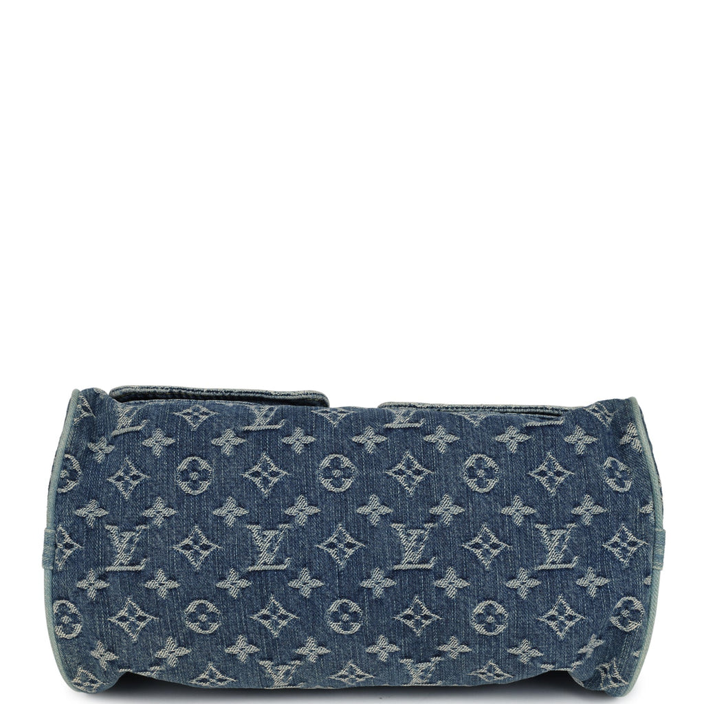 Louis Vuitton Vintage Neo Speedy Blue Denim Monogram Gold Hardware