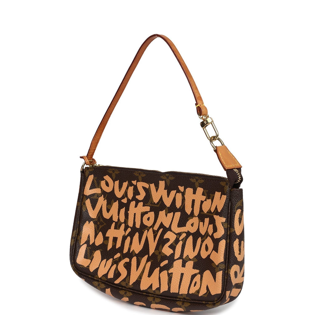 Louis Vuitton Vintage x Stephen Sprouse Pochette Accessories Peach Graffiti Gold Hardware