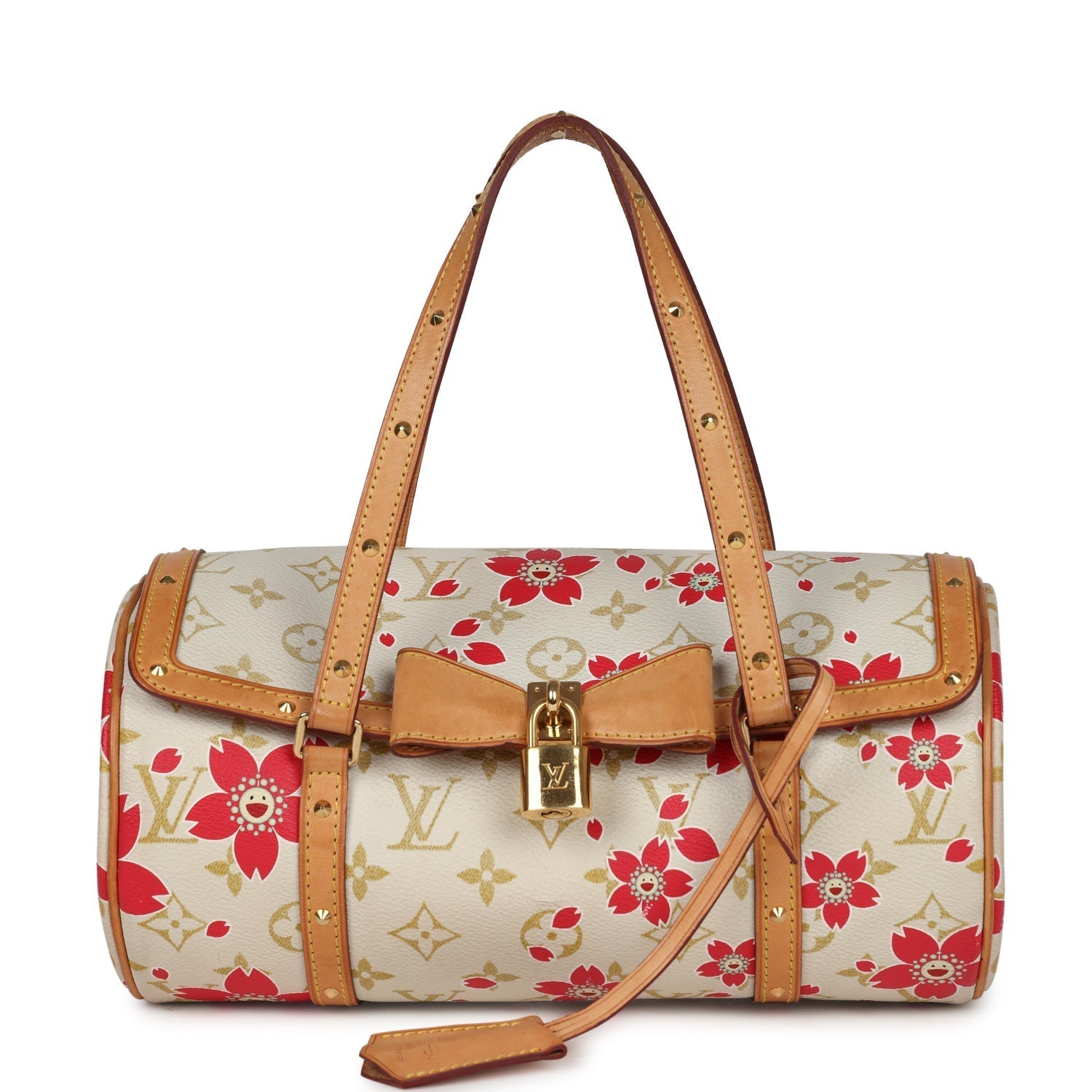 Louis Vuitton Vintage X Takashi Murakami Red Cherry Blossom Papillon Gold Hardware