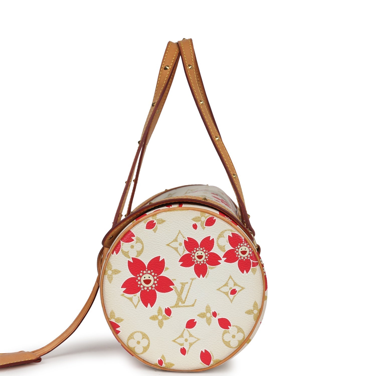 Louis Vuitton Vintage X Takashi Murakami Red Cherry Blossom Papillon Gold Hardware