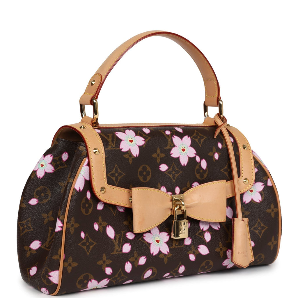Louis Vuitton Vintage x Takashi Murakami Brown Monogram Cherry Blossom Sac Retro PM Gold Hardware