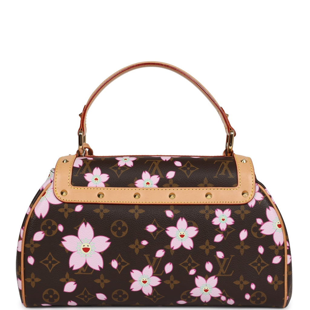 Louis Vuitton Vintage x Takashi Murakami Brown Monogram Cherry Blossom Sac Retro PM Gold Hardware