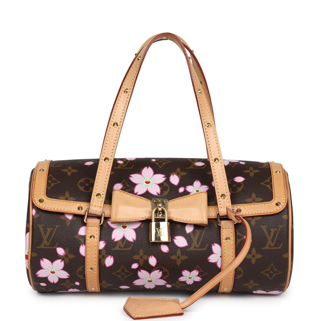 Louis Vuitton Vintage X Takashi Murakami Papillon Monogram Cherry Blossom Gold Hardware