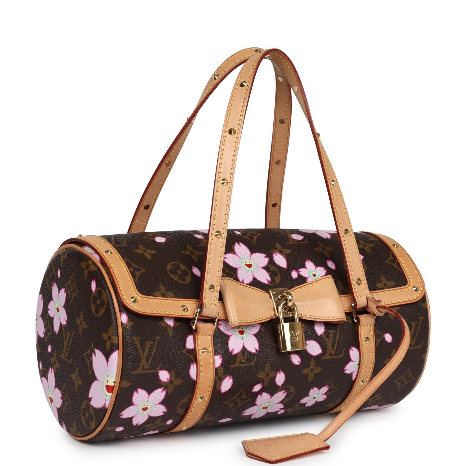 Louis Vuitton Vintage X Takashi Murakami Papillon Monogram Cherry Blossom Gold Hardware