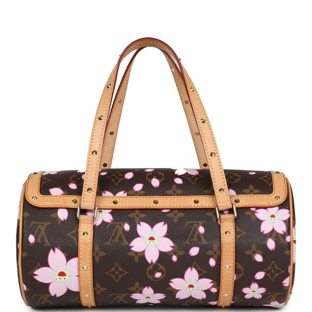 Louis Vuitton Vintage X Takashi Murakami Papillon Monogram Cherry Blossom Gold Hardware
