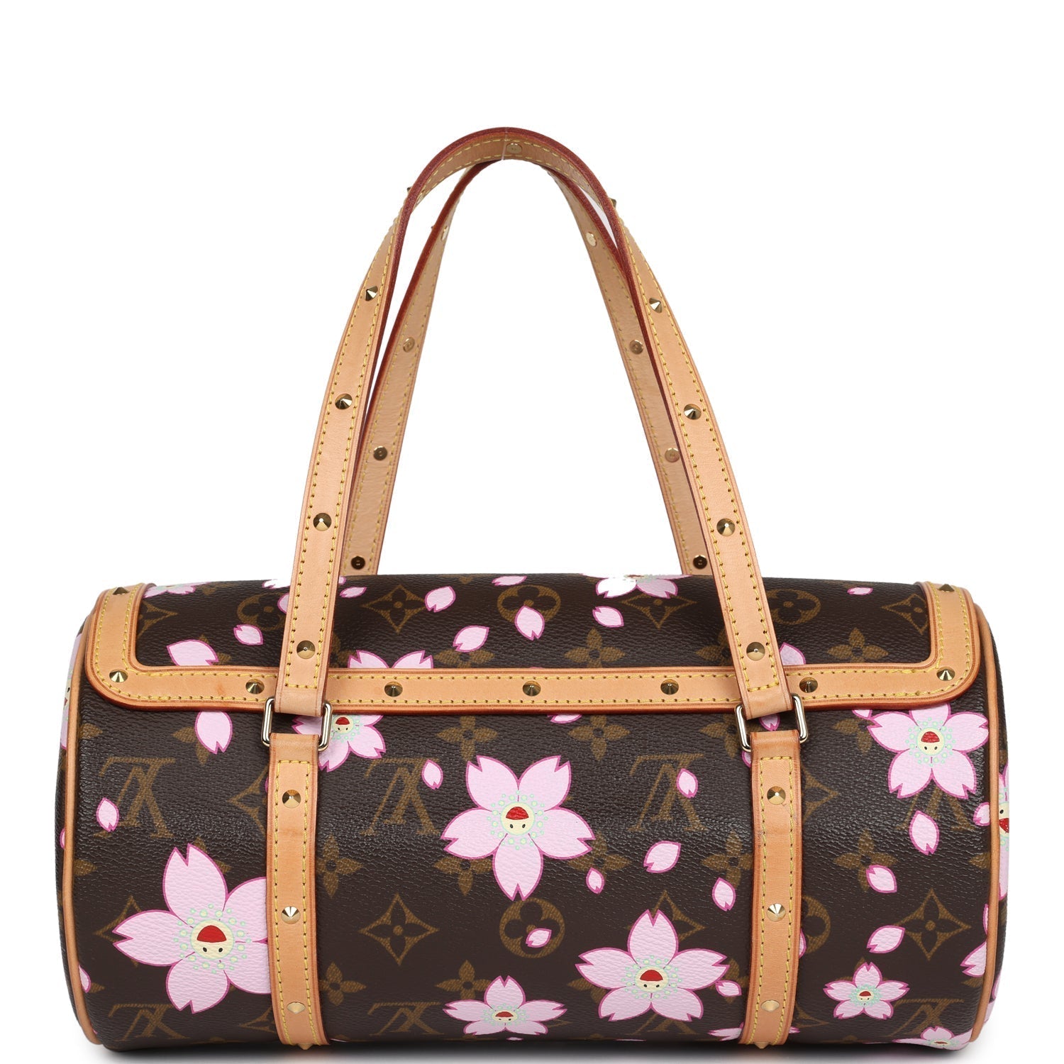 Louis Vuitton Vintage X Takashi Murakami Papillon Monogram Cherry Blossom Gold Hardware