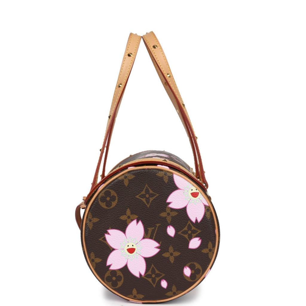 Louis Vuitton Vintage X Takashi Murakami Papillon Monogram Cherry Blossom Gold Hardware