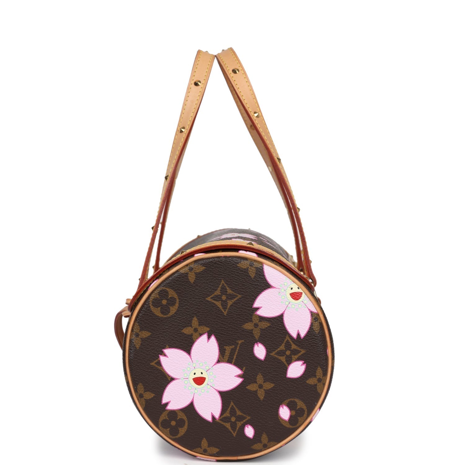 Louis Vuitton Vintage X Takashi Murakami Papillon Monogram Cherry Blossom Gold Hardware