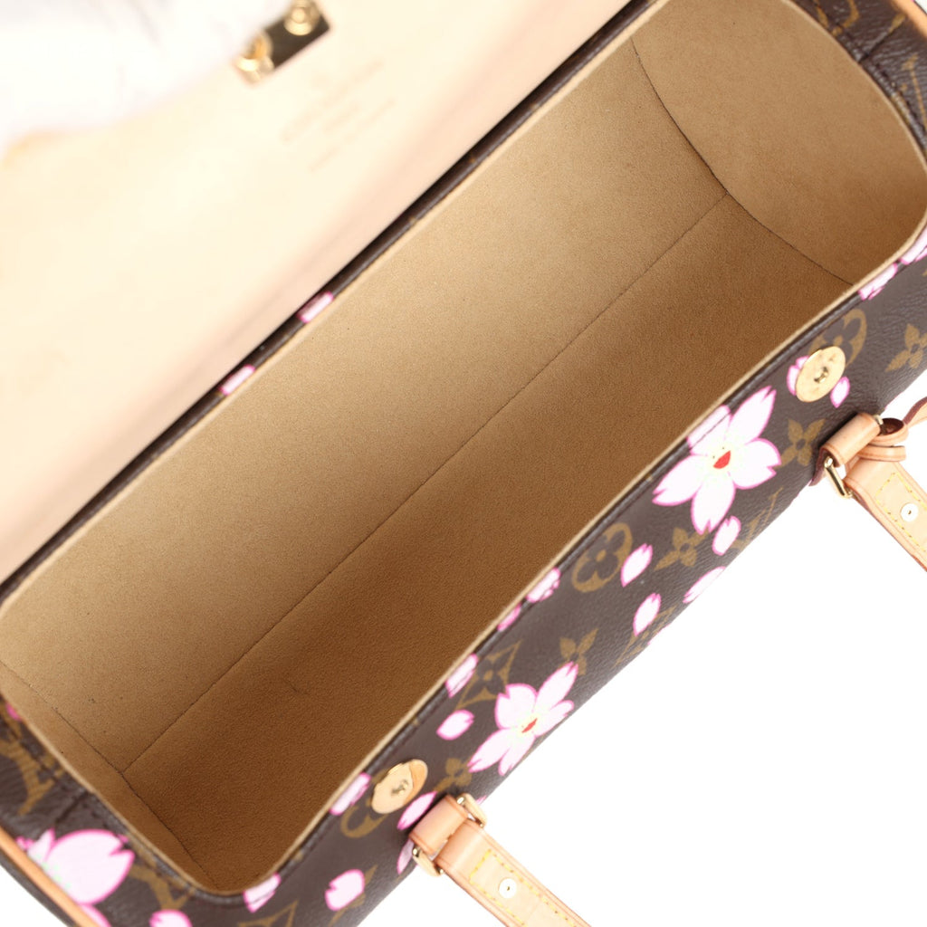 Louis Vuitton Vintage X Takashi Murakami Papillon Monogram Cherry Blossom Gold Hardware