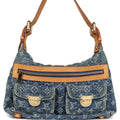 Louis Vuitton Baggy PM Blue Denim Monogram Gold Hardware