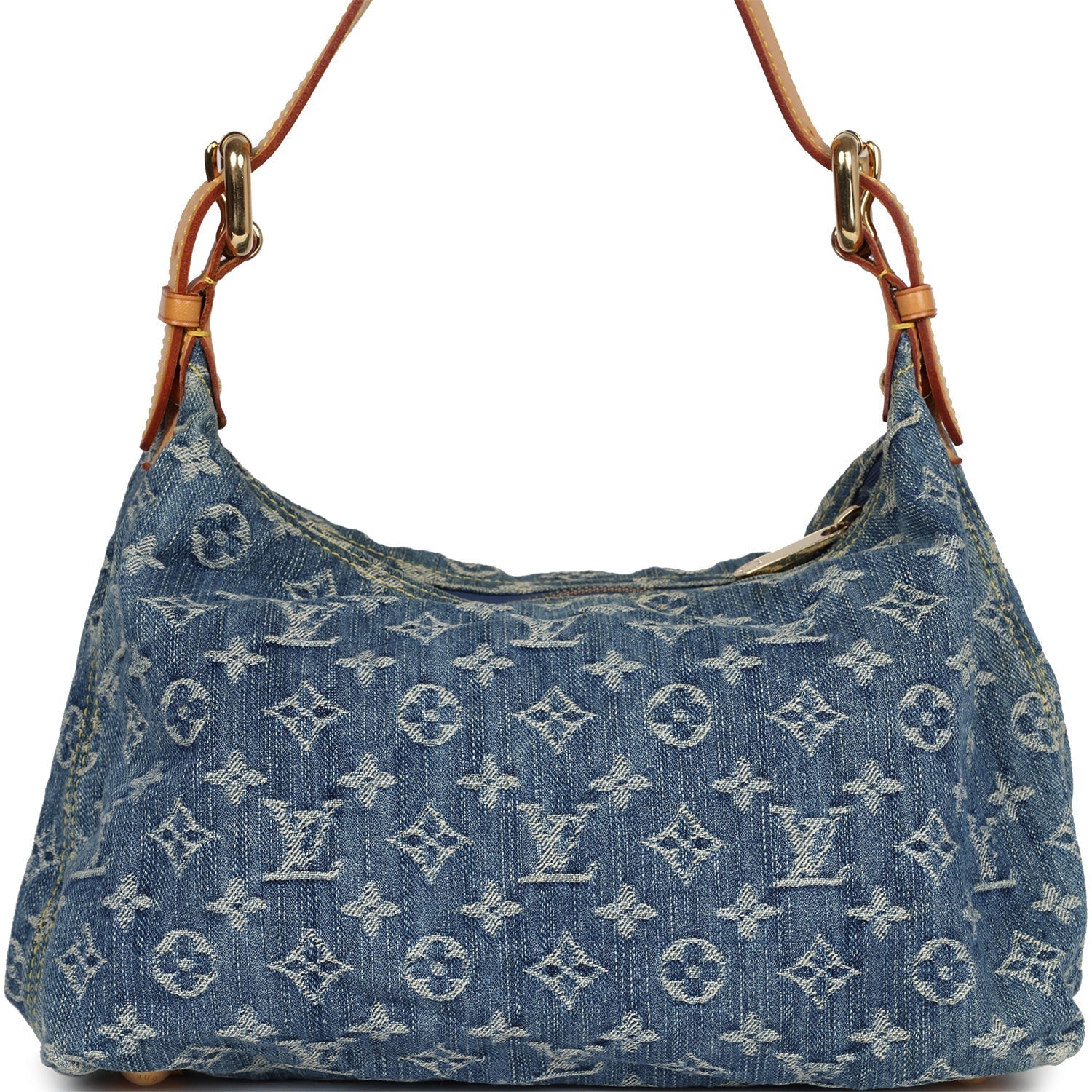 Louis Vuitton Baggy PM Blue Denim Monogram Gold Hardware