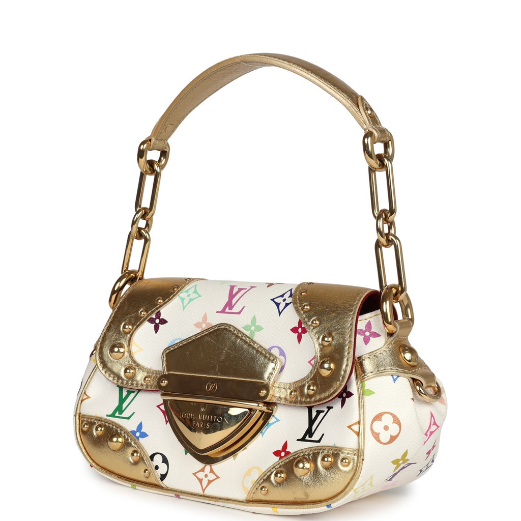 Louis Vuitton x Takashi Murakami Marilyn Bag White Multicolored Monogram Gold Hardware
