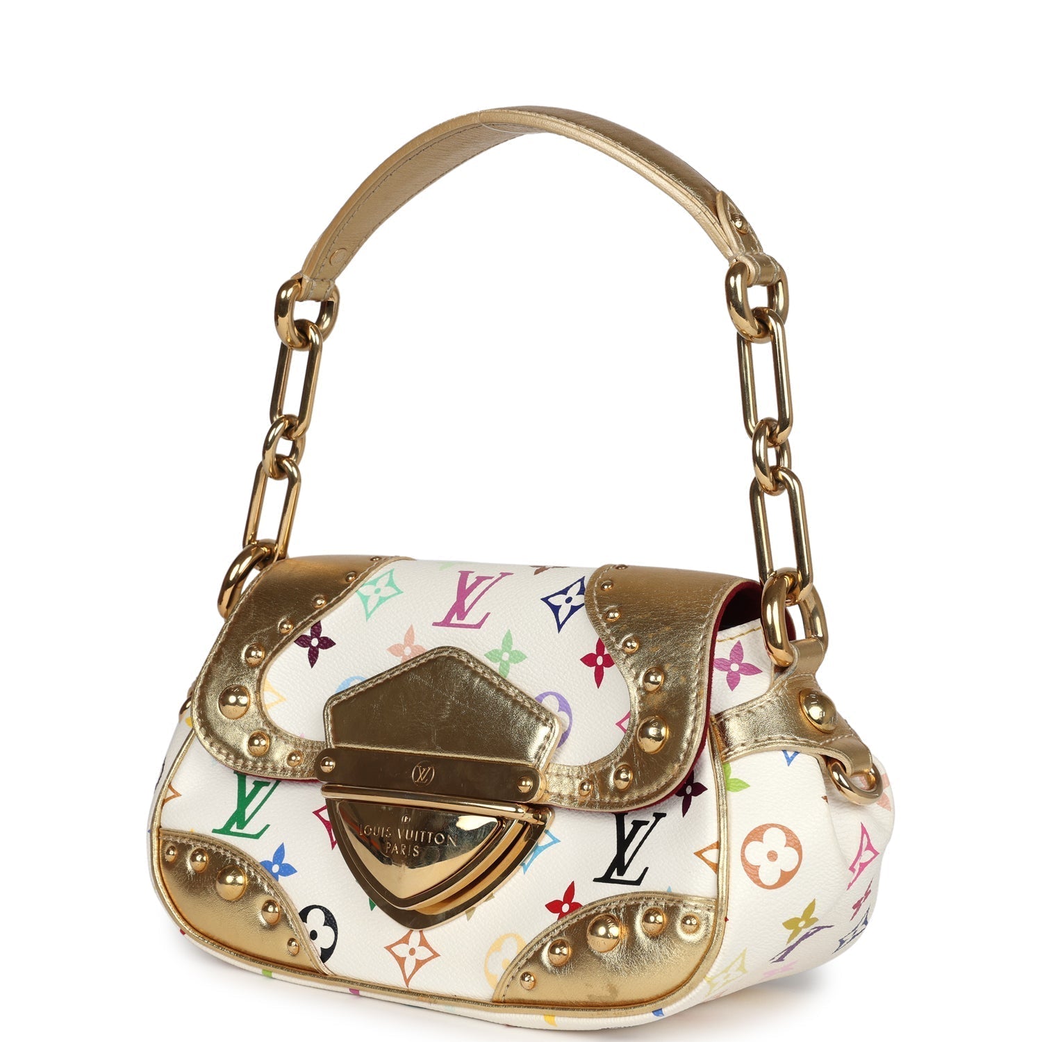 Louis Vuitton x Takashi Murakami Marilyn Bag White Multicolored Monogram Gold Hardware