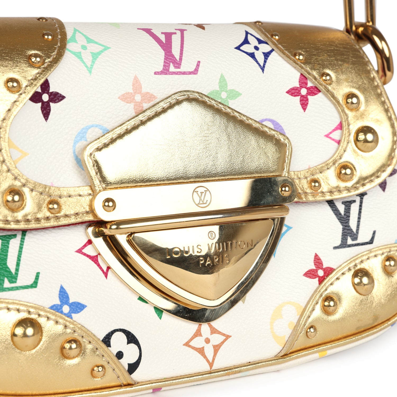 Louis Vuitton x Takashi Murakami Marilyn Bag White Multicolored Monogram Gold Hardware