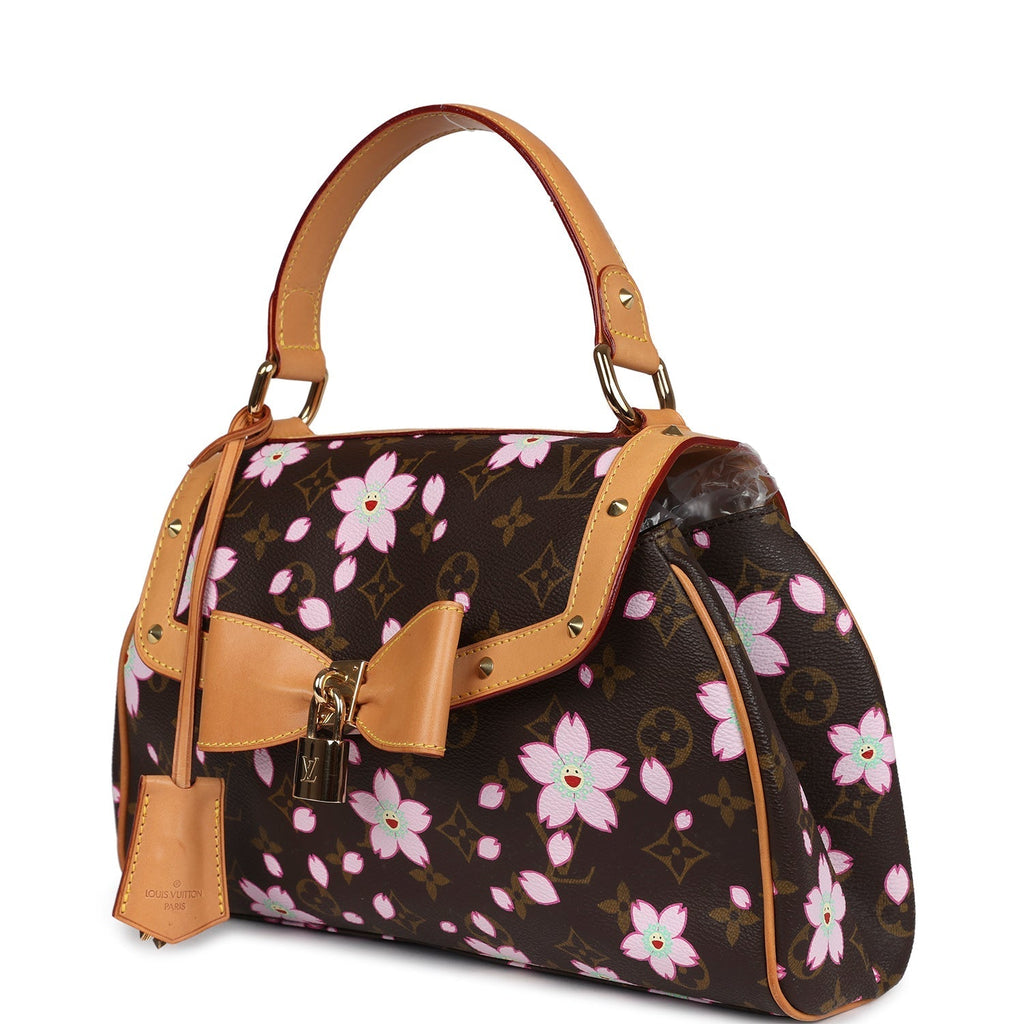 Louis Vuitton Vintage x Takashi Murakami Sac Retro PM Brown Monogram Cherry Blossom Gold Hardware