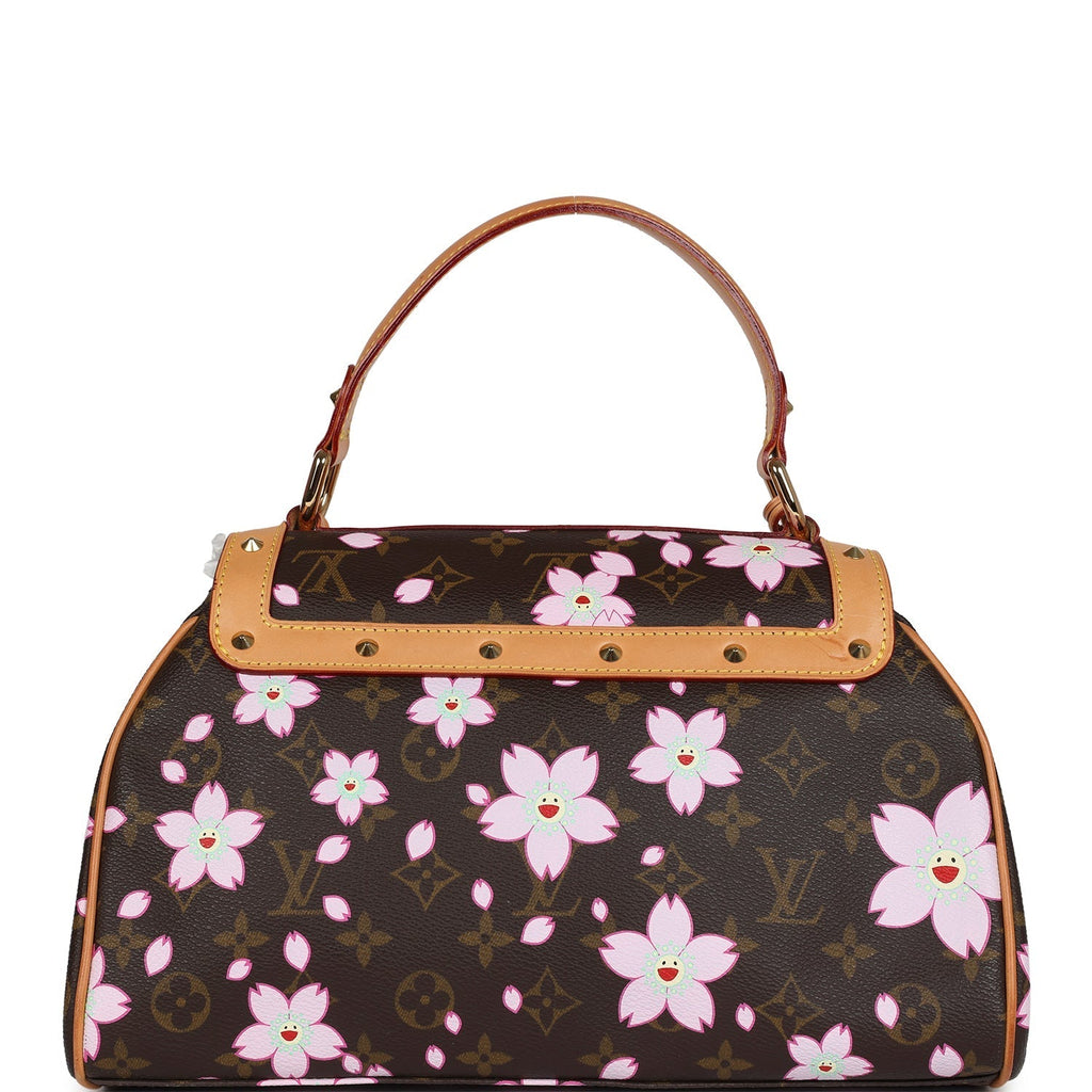 Louis Vuitton Vintage x Takashi Murakami Sac Retro PM Brown Monogram Cherry Blossom Gold Hardware