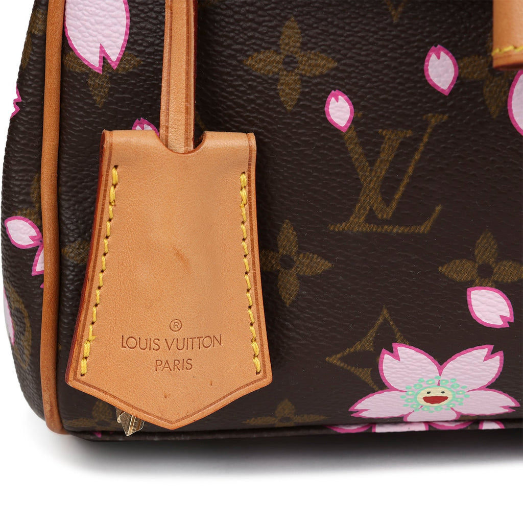 Louis Vuitton Vintage x Takashi Murakami Sac Retro PM Brown Monogram Cherry Blossom Gold Hardware