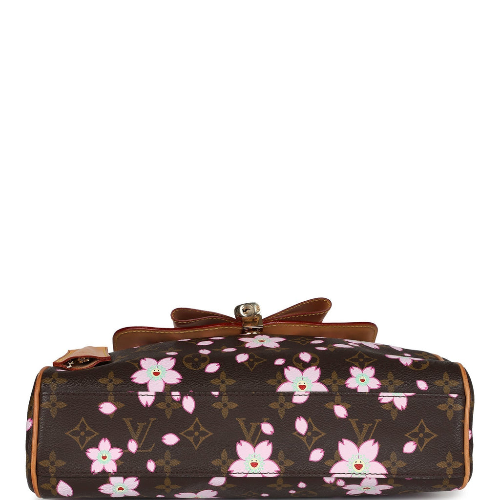 Louis Vuitton Vintage x Takashi Murakami Sac Retro PM Brown Monogram Cherry Blossom Gold Hardware