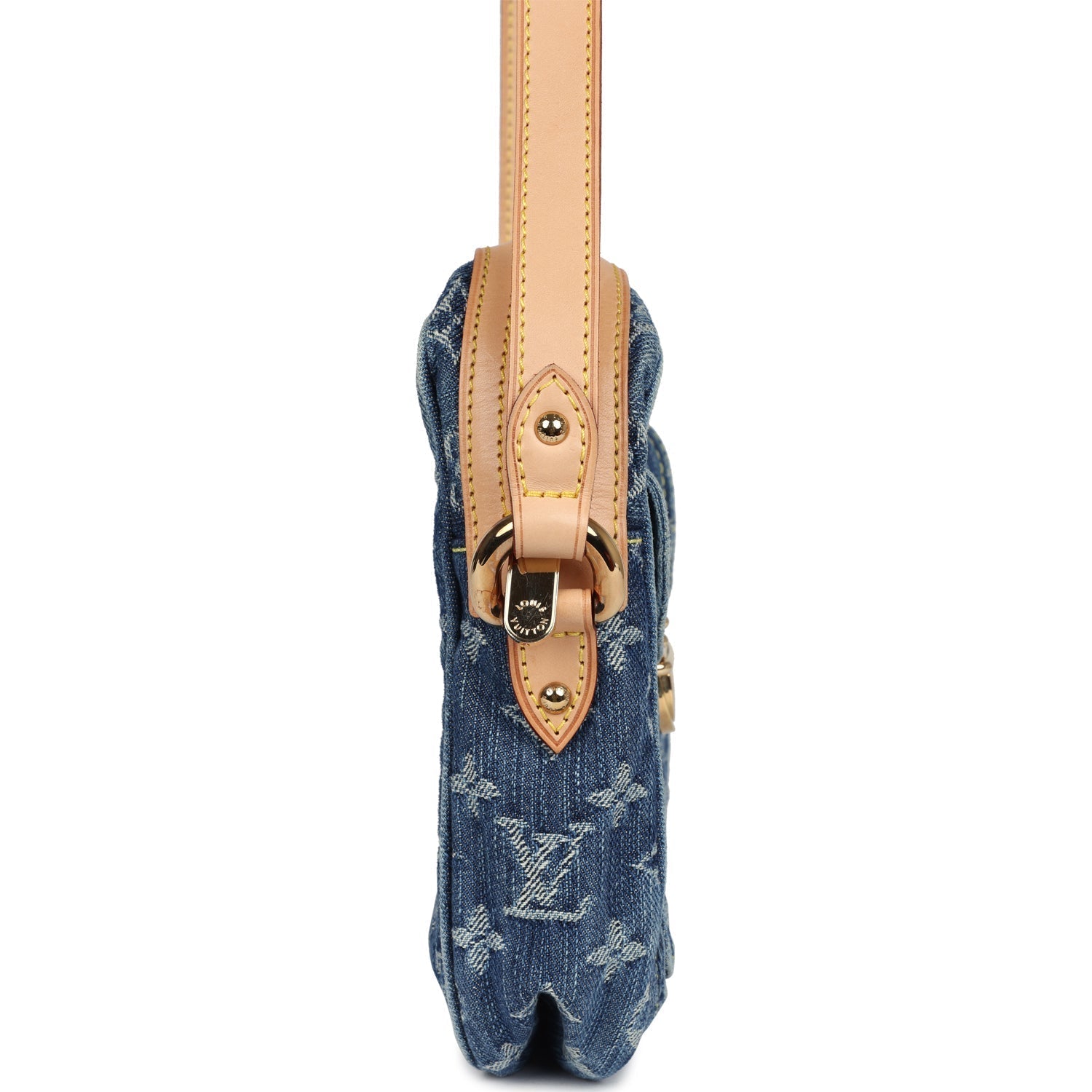 Louis Vuitton Camera Crossbody Bag Blue Monogram Denim Gold Hardware