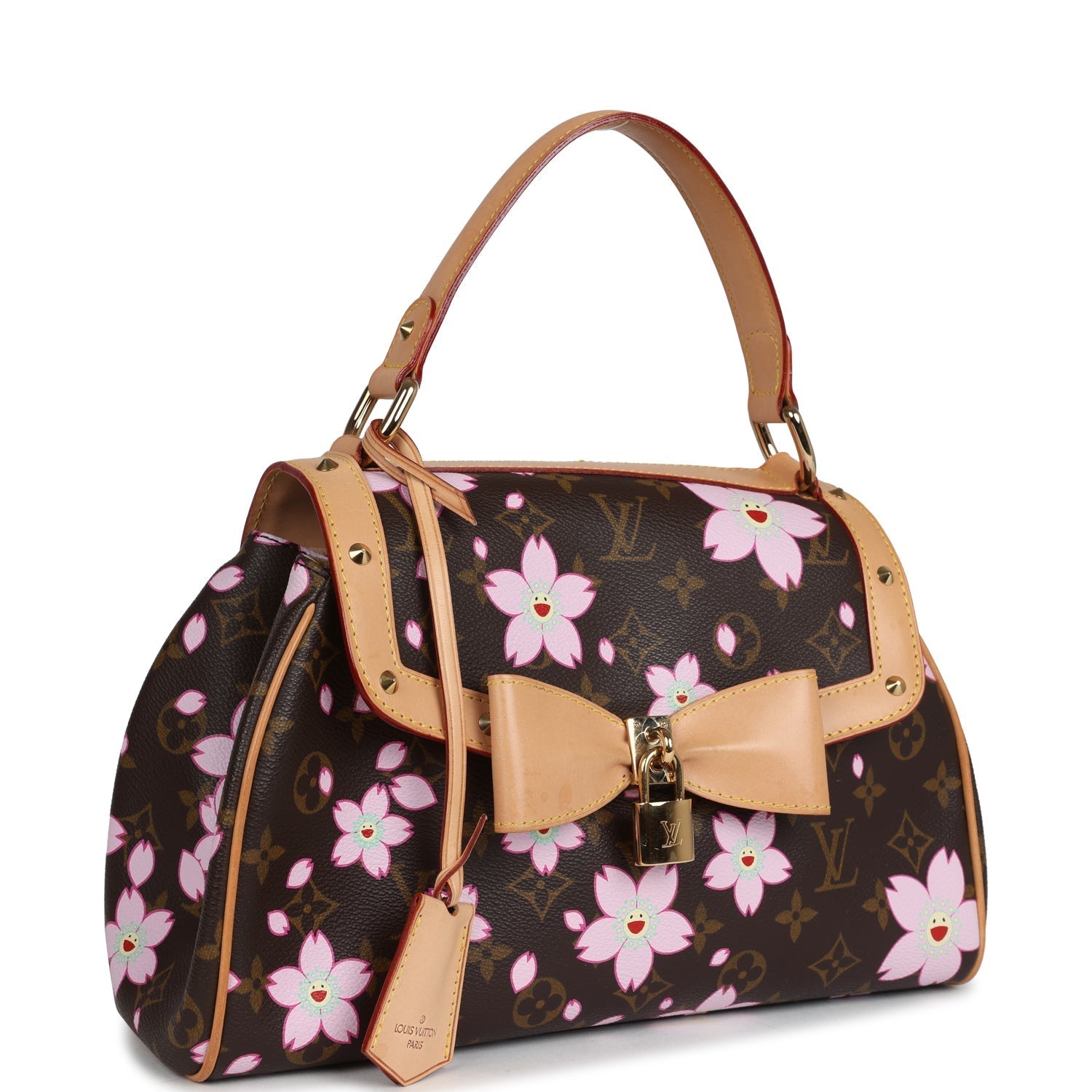 Louis Vuitton Vintage x Takashi Murakami Sac Retro PM Brown Monogram Cherry Blossom Gold Hardware
