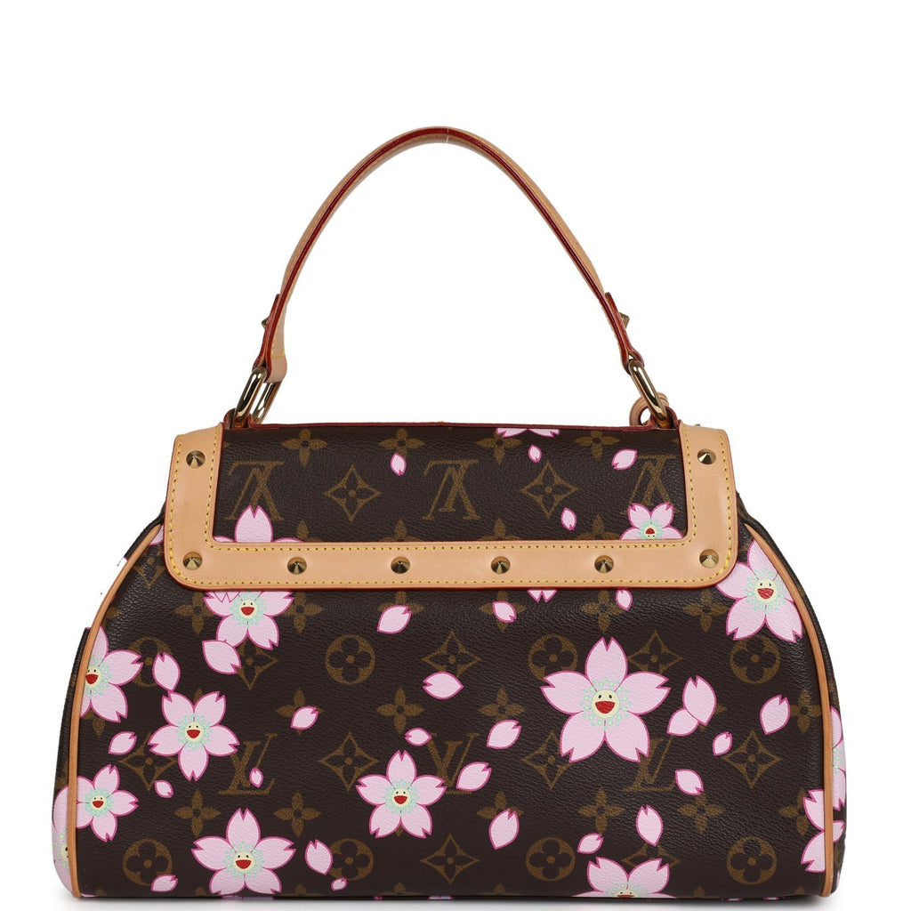 Louis Vuitton Vintage x Takashi Murakami Sac Retro PM Brown Monogram Cherry Blossom Gold Hardware