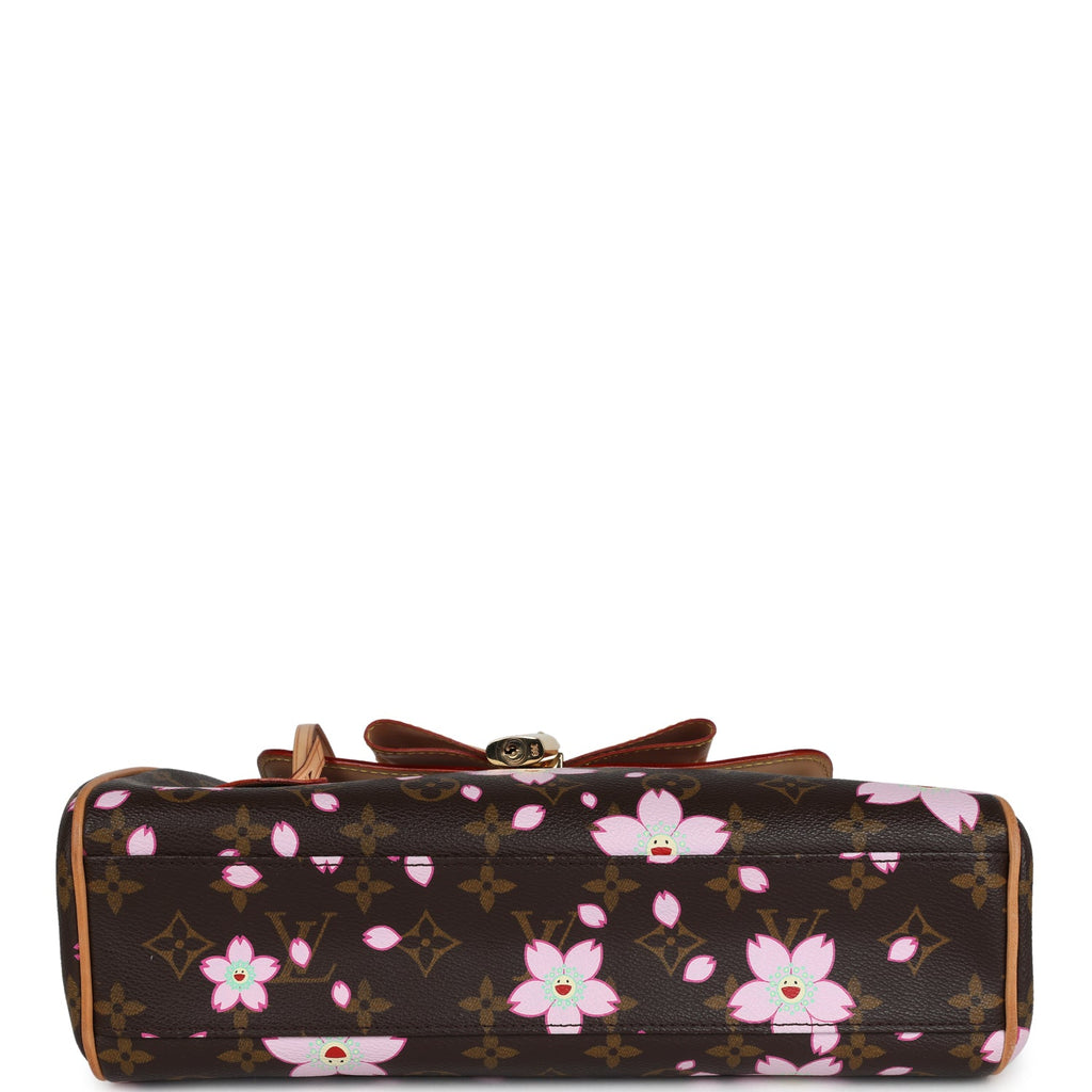 Louis Vuitton Vintage x Takashi Murakami Sac Retro PM Brown Monogram Cherry Blossom Gold Hardware