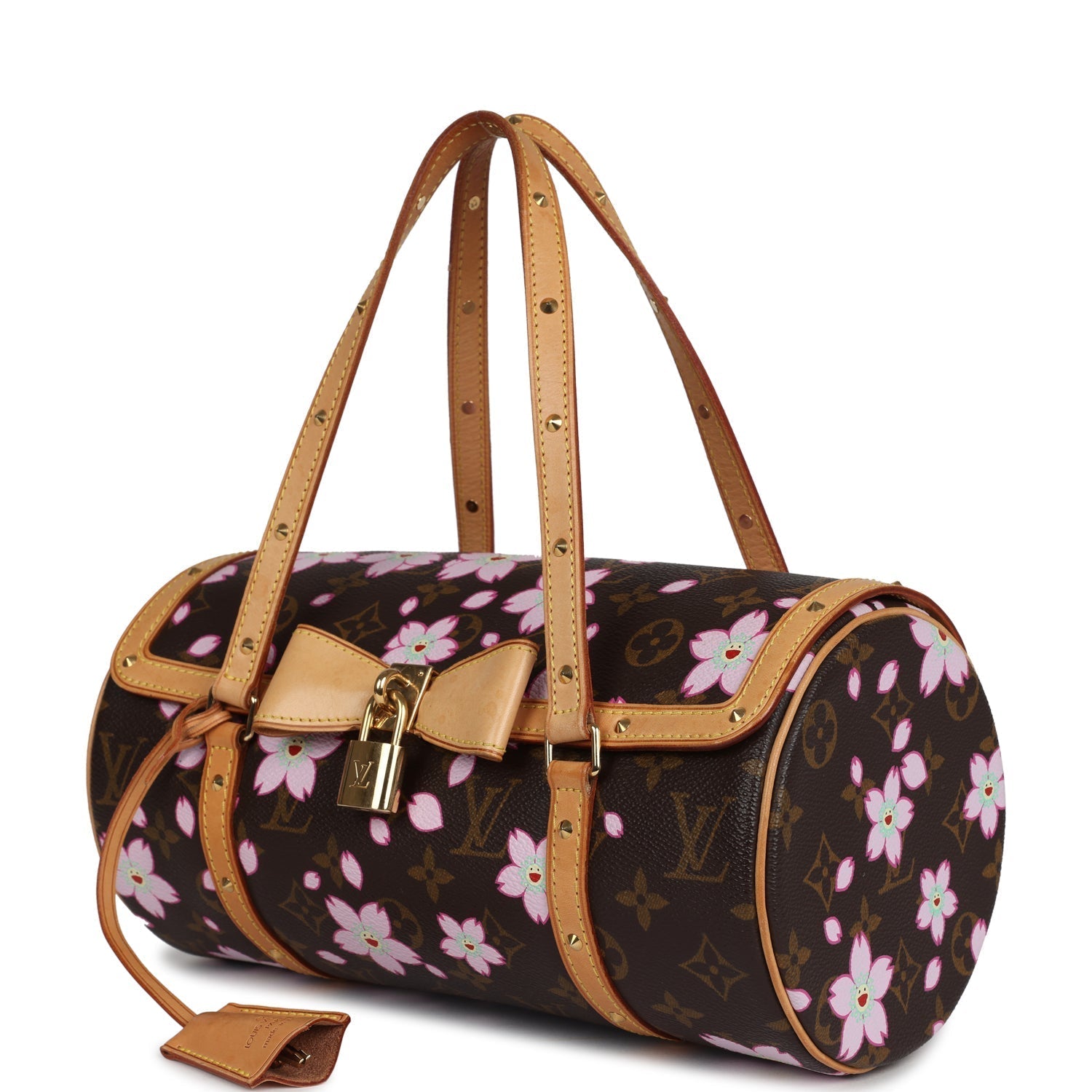 Louis Vuitton Vintage X Takashi Murakami Papillon Brown Monogram Cherry Blossom Gold Hardware