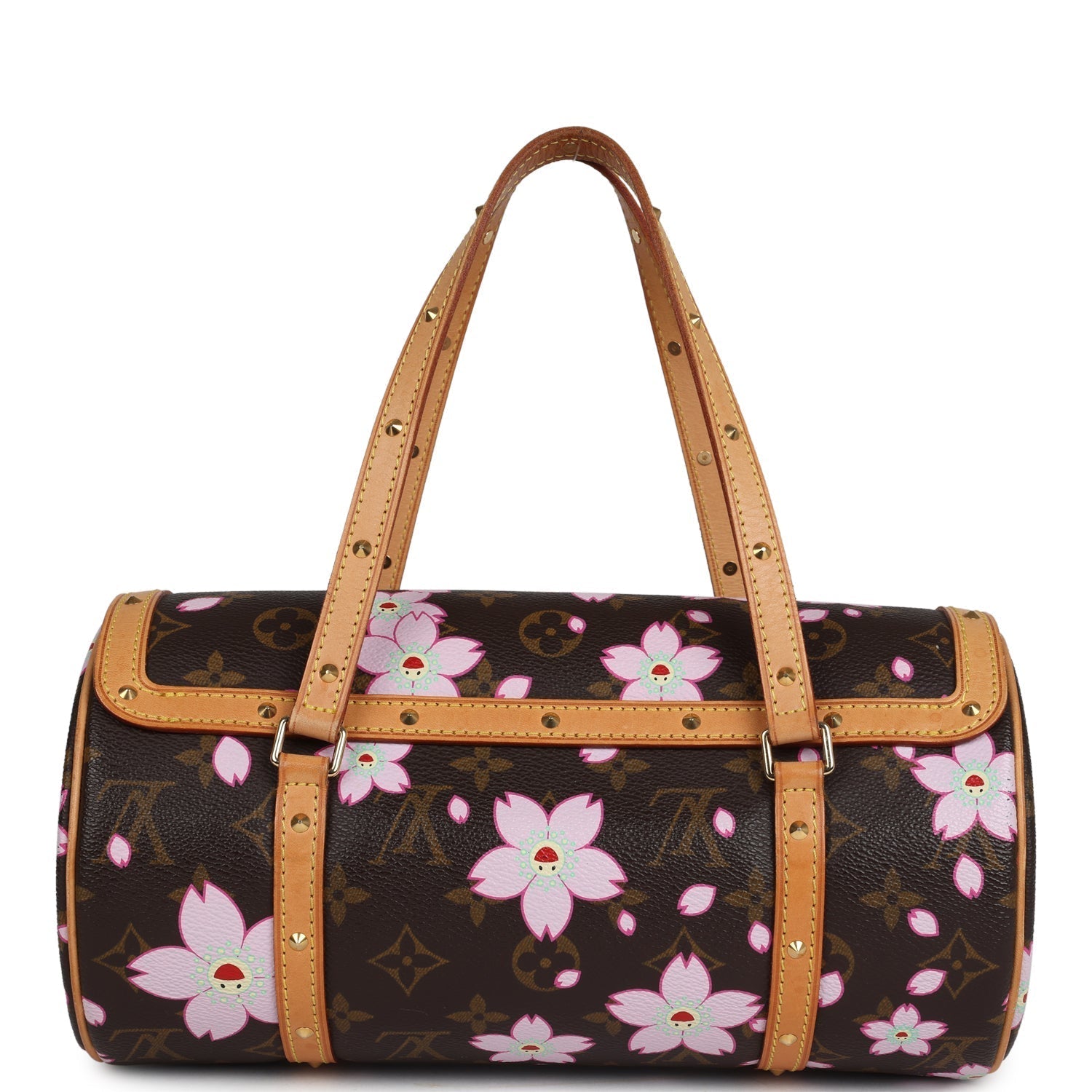 Louis Vuitton Vintage X Takashi Murakami Papillon Brown Monogram Cherry Blossom Gold Hardware